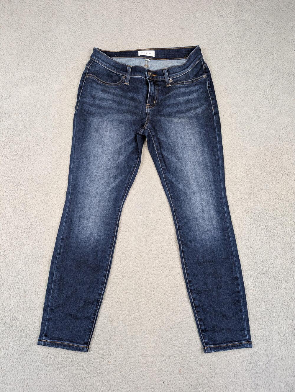 Lila Ryan Jeans Womens 30P Blue Market Skinny Stretch Denim Petite Zip Fly